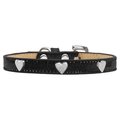 Pet Pal Silver Heart Widget Dog CollarBlack Ice Cream Size 10 PE816764